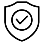 An icon related to a safe commercial area due to tree trimming.