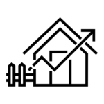 An icon related to a commercial property with increased value.